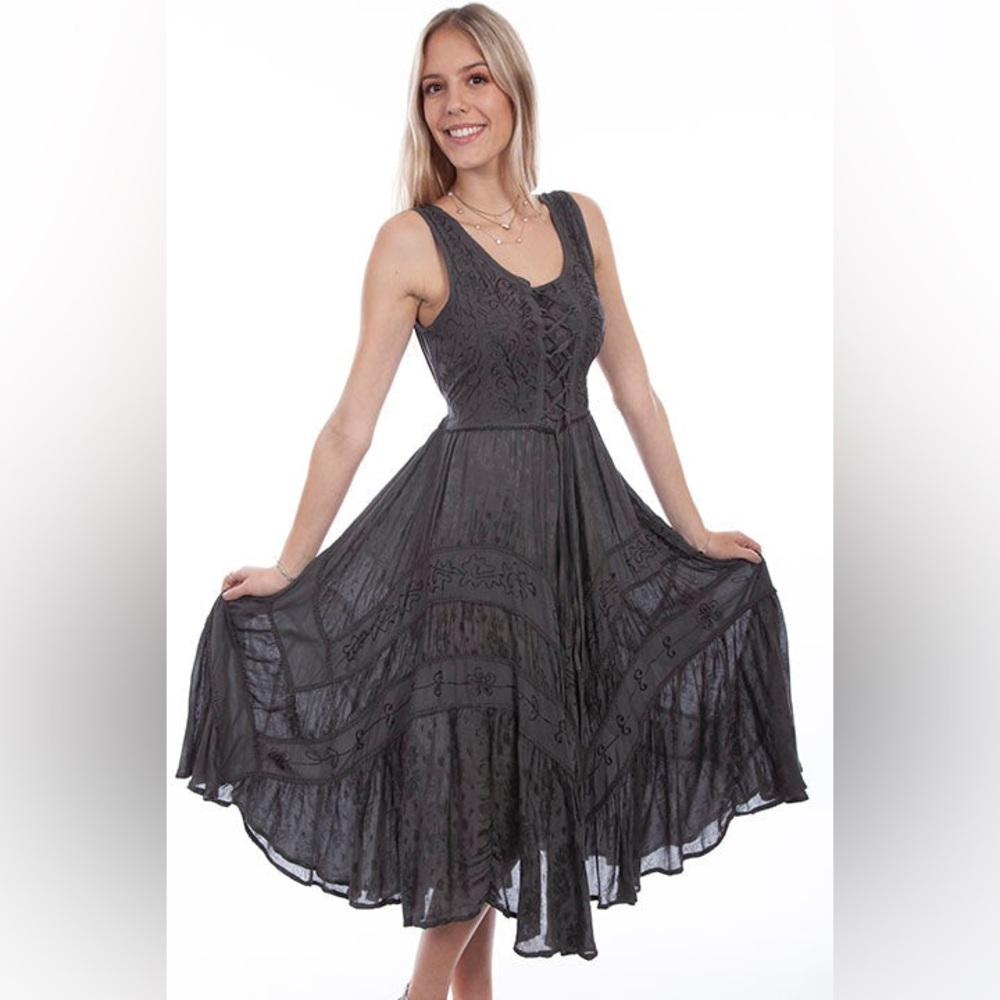 Scully Lace Up Sleeveless Dress